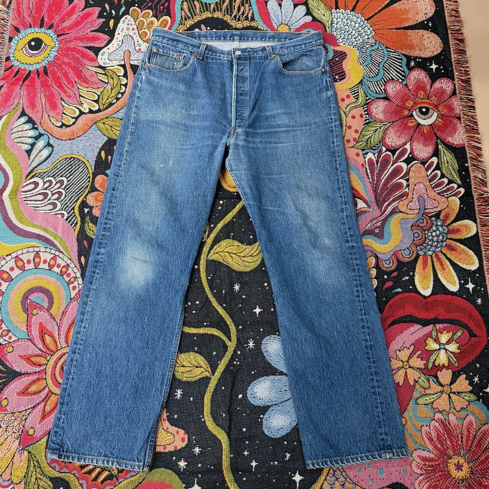 Vintage 1986 80s Levis 501xx Button Fly JeansUSA 100% Cotton 42x36 Fits 40x32.5